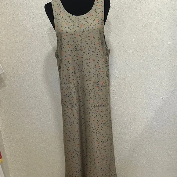 Authentic Directives Country Floral Maxi Dress - Floral Khaki Medium - Picture 1 of 5